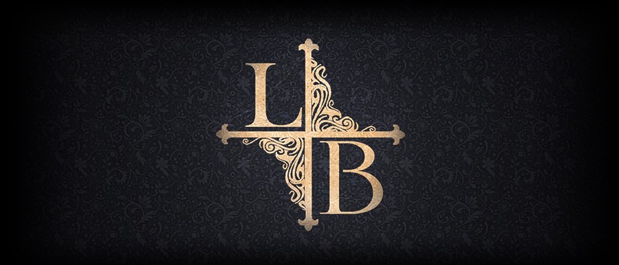 Lacie's Box logo on a decorated background