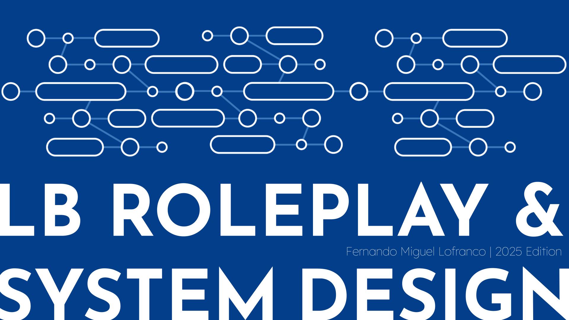 A simple graphic that represents the cover of the LB Roleplay and System Design Guide.