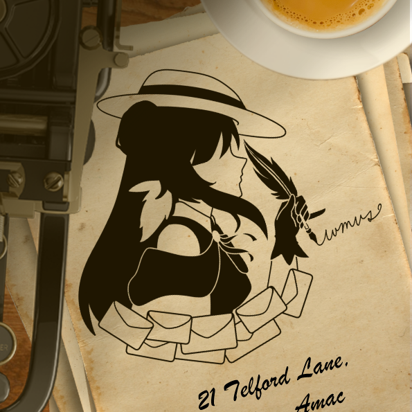 21 Telford Lane's logo: a woman wearing a stylish hat while holding a quill.